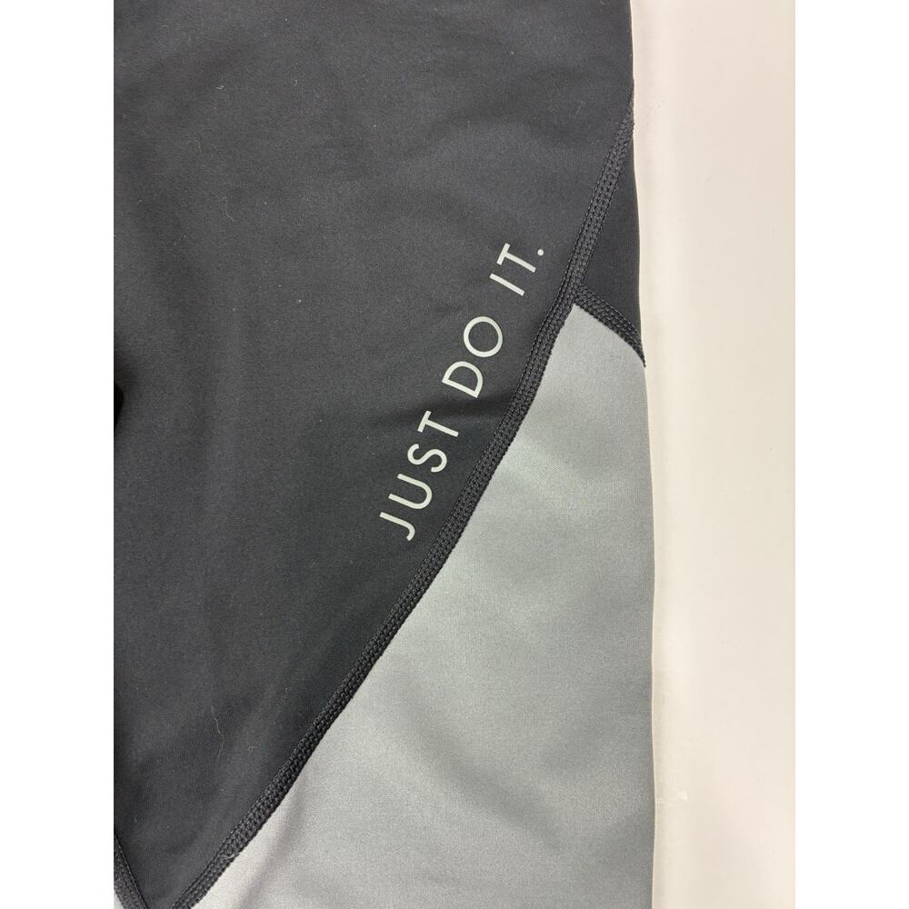 Nike Dri-FIT Athleisure Colorblock Leggings Sporty Spice Workout M Gray Black - Picture 3 of 8